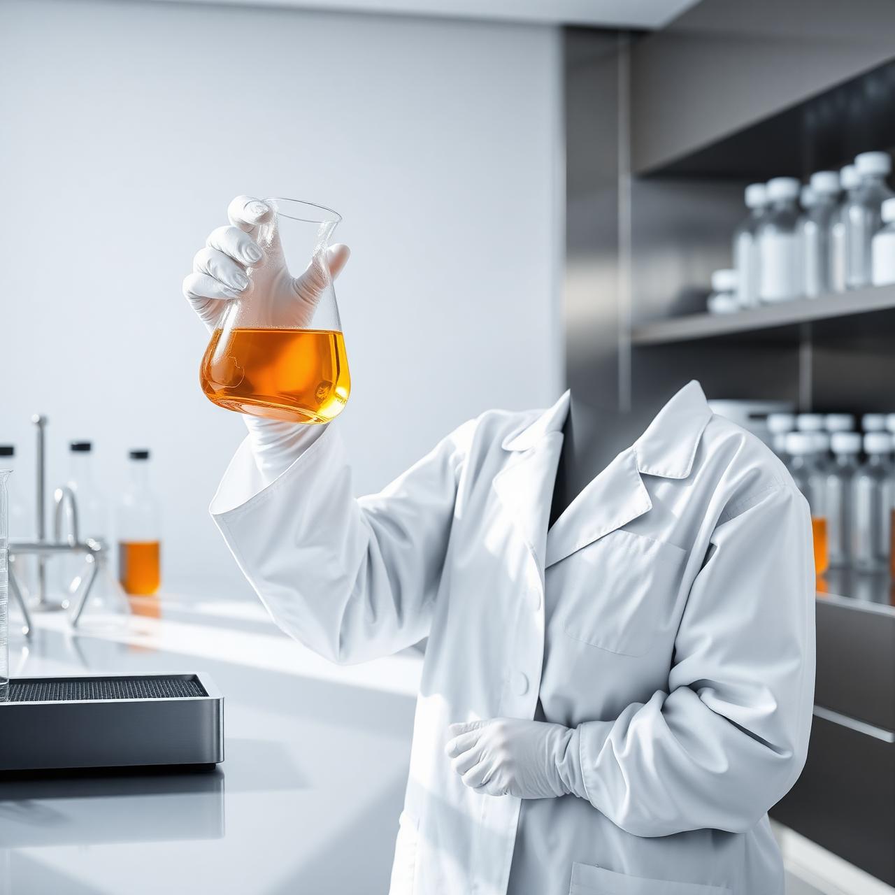 Hydraveil cosmetic chemist in the Newark, NJ formulation lab